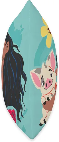 Vista 2 de Disney Princesa Moana and Pua - Almohada para manta (16.0 x 16.0 in), multicolor