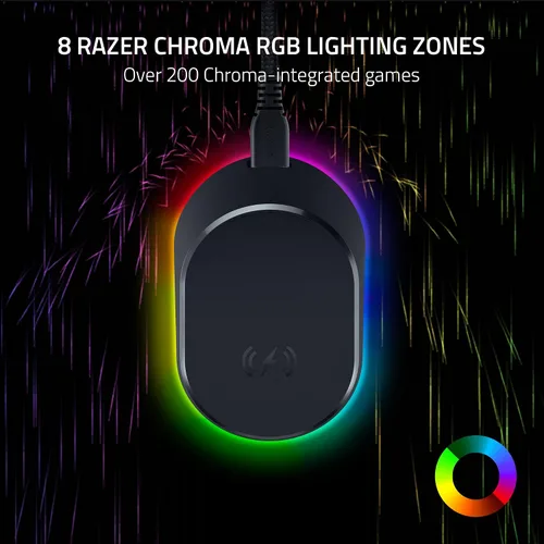 Vista 3 de Razer Mouse Dock Pro con Puck de Carga Inalámbrica: Carga Inalámbrica Magnética - Transceptor HyperPolling 4K Hz Integrado - Base Antideslizante