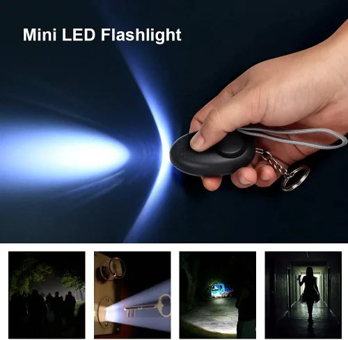 Vista 6 de Bettomshin - Paquete de 4 alarmas personales de sonido seguro, llavero de alarma de seguridad personal de 130 dB con luces LED, alarma de seguridad