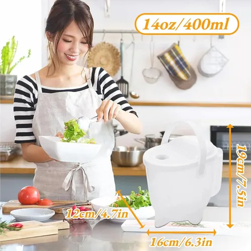 Vista 3 de Cuenco colador para lavadora de arroz, colador de limpieza de arroz portátil, colador de cocina con mango para arroz, frijoles, uvas y tomates