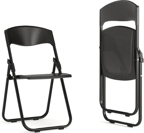 Vista 18 de Flash Furniture HERCULES Series - Silla plegable de plástico blanco