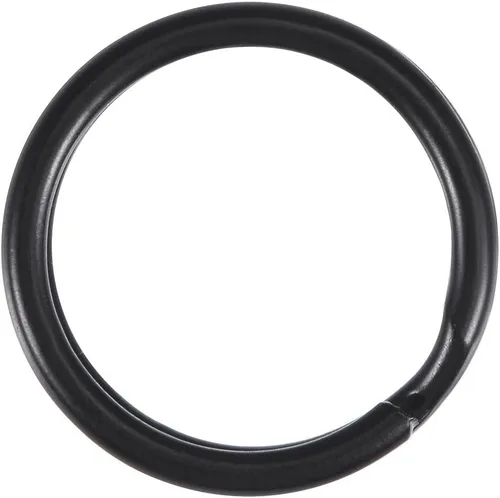 Vista 4 de uxcell Llaveros divididos de 0.591 in, conector de salto abierto para bolsa de mano con cremallera, hierro de pintura electroforética, paquete de 30