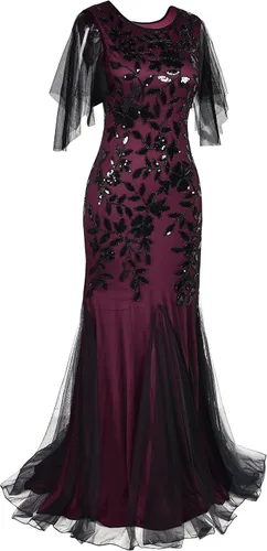 Vista 4 de PrettyGuide Vestido de noche de los años 20 con lentejuelas y dobladillo de sirena