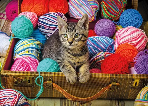 Vista 2 de Ceaco - Garry Gay - Gatito curioso - Rompecabezas de 1000 piezas