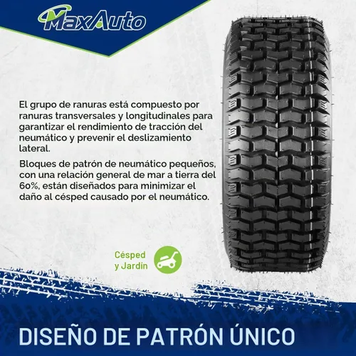 Vista 4 de MaxAuto 2 neumáticos de césped 11x4.00-5 para césped y jardín cortacésped