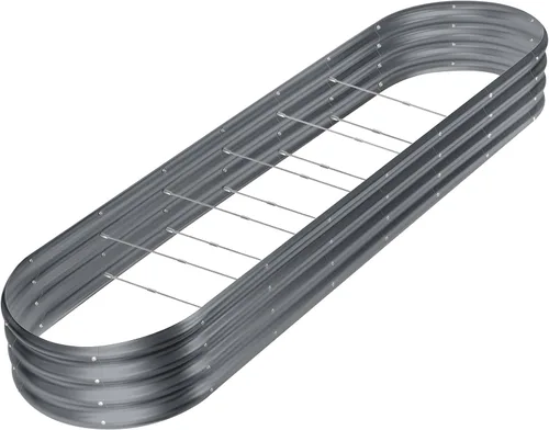 Vista 13 de Land Guard Kit de cama de jardín elevada galvanizada de 8 x 2 x 1 pies, cajas de jardín elevadas de capacidad de 108 galones para exteriores, camas