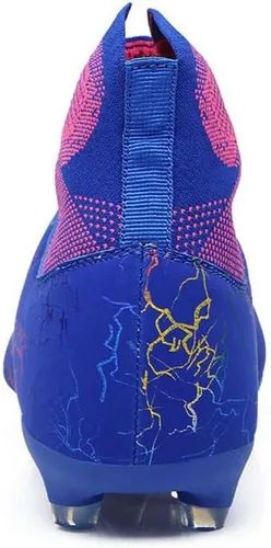 Vista 2 de Zapatos de fútbol unisex AG Cleats de entrenamiento atléticos antideslizantes y largos con tachuelas altas para jóvenes