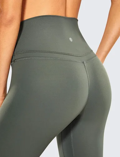 Vista 4 de CRZ YOGA Leggings deportivos para mujer de la colección Naked Feeling, para entrenamiento, entrepierna de 25pulgadas y largo de 78, de cintura alta