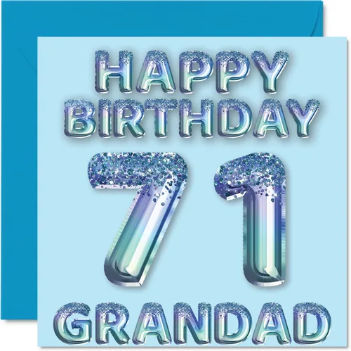 Vista 60 de Stuff4 Tarjeta de primer cumpleaños para niños, globo de fiesta con purpurina azul, tarjetas de feliz cumpleaños para niño de 1 año, nieto, hijo, 57