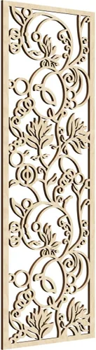Vista 38 de Caspian Paneles de pared de madera con calado decorativo perforado, 9 3/8 pulgadas de ancho x 24 3/8 pulgadas de alto x 1/4 de alto, cereza