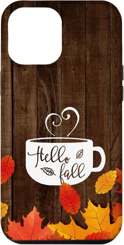 Vista 25 de Hello Fall - Taza de café para iPhone 16, diseño de hojas de otoño