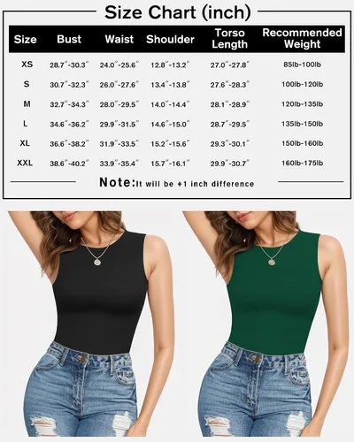 Vista 6 de MANGOPOP Body sin mangas para mujer, cuello redondo, sexy, sin mangas, body sin mangas