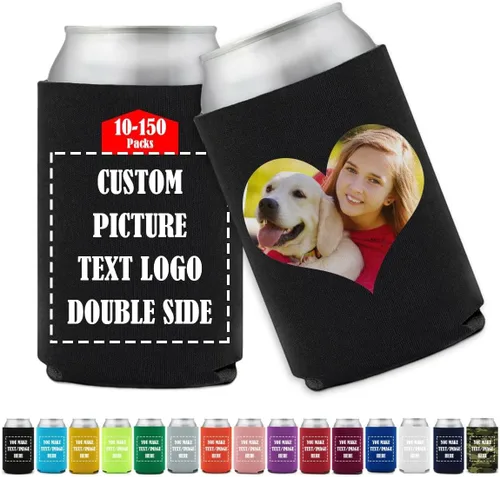 Vista 22 de Funda enfriadora de latas de cerveza personalizada Koo-zi Slim a granel, añade tu texto con imagen en una cubierta plegable de 12 onzas líquidas
