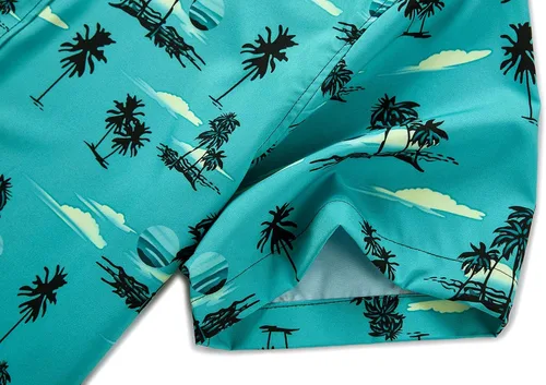 Vista 5 de ENVMENST Hawaiian Shirt for Men Short Sleeve Beach Printed Summer Button Down Aloha Shirt(S-3XL)
