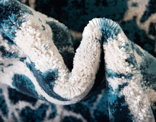 Vista 8 de Unique Loom Oasis Collection - Alfombra de área - Breeze (2 x 3 pies, rectangular, azul/azul marino)