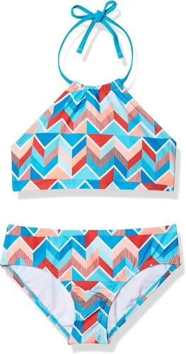 Vista 49 de Kanu Surf Mahina bikini halter de 2 piezas para niñas, traje de baño para playa mahina azul
