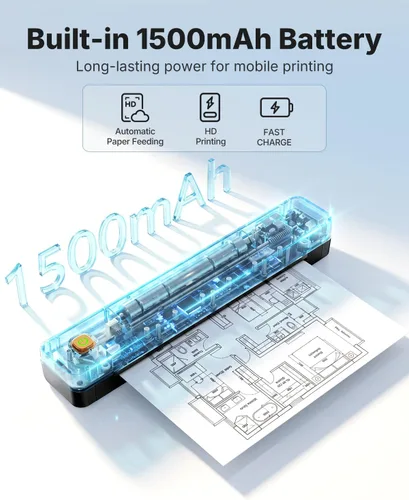 Vista 6 de Rongta Impresora portátil térmica Bluetooth para viajes