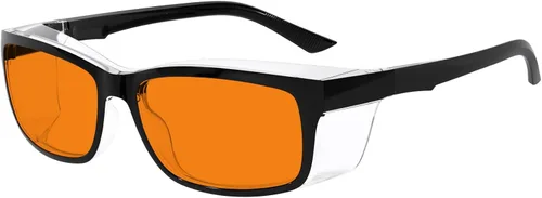 Vista 11 de Eyekepper 100% Gafas Anti-Luz Azul Fitover para Usar Sobre Gafas de Computadora con Lente Ámbar