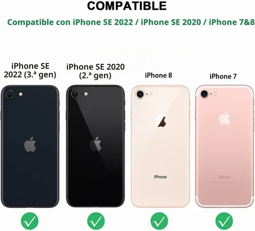 Vista 7 de TENDLIN Funda compatible con iPhone SE 2022/SE 2020/8/7, diseño de textura de fibra de carbono de grano de madera, diseño de textura de cuero, funda