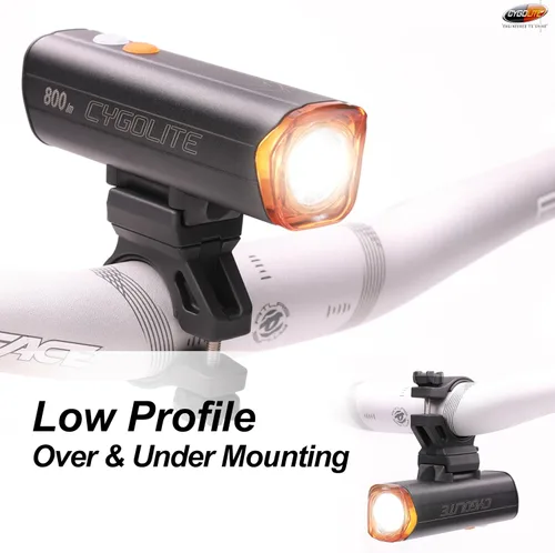 Vista 8 de Cygolite Velocity 1600, 1200, 1000, 800 Lumen USB-C Bike Lights – Anodized Aluminum Alloy – 9 Light Modes – Fine Tunable Brightness - Compact, IP67