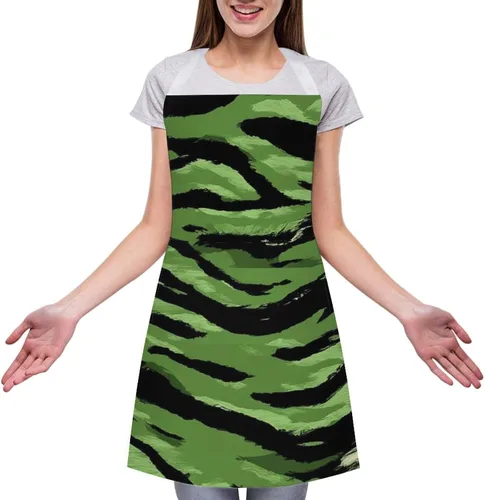 Vista 15 de Delantal ligero para mujer con bolsillo, resistente al agua a la moda para cocinar en casa Color (952)
