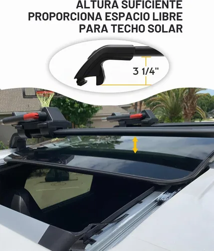 Vista 5 de Barras Transversales de Techo Compatibles con Buick Encore 2013 2014 2015 2016 2017 2018 2019 2020 2021 2022 Portaequipajes con Barras Transversales