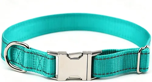 Vista 7 de Love Dream Collar reflectante para perro con hebilla de metal, collar de nailon ajustable de seguridad con hebilla de liberación rápida resistente