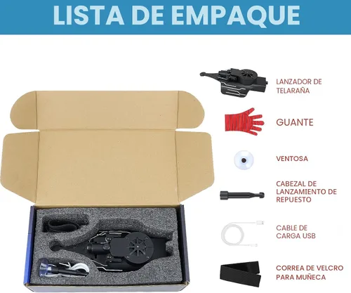 Vista 8 de Lanzador de Telarañas de Spiderman, Lanzador de Telarañas con Guantes, Juego de Rol de Superhéroe Realista y Seguro Divertido para Hombres y Niños