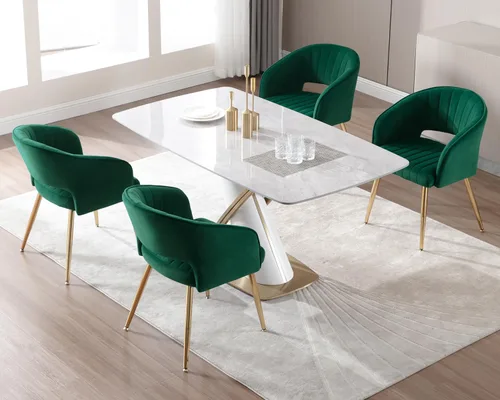 Vista 9 de KCC Silla de escritorio moderna de terciopelo Silla de acento tapizada Sillas capitoné Sillas de comedor Sillas de tocador Sillas laterales con Verde