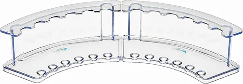 Vista 4 de AdirOffice Soporte vertical de exhibición de 6 ranuras, paquete de 2 – Soporte acrílico duradero para bolígrafos y lápices – Organizador
