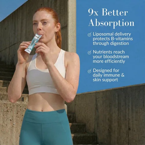 Vista 4 de Aurora Nutrascience Complejo B megaliposomal + vitamina C 32 paquetes