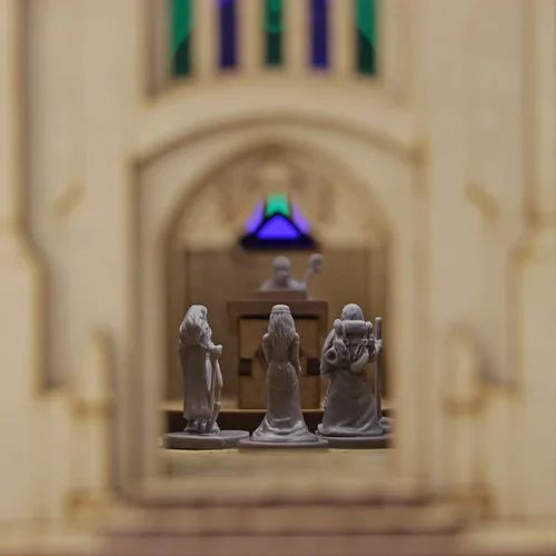 Vista 5 de Towerrex Temple D&D Terrain, edificios de fantasía de madera para miniaturas de 0.984 in, 1.260 in, 1.102 in, mazmorras y dragones, Pathfinder