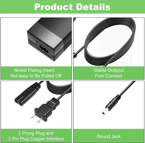 Vista 7 de Cargador de 42V 2A para iScooter 36V Batería de iones de litio compatible con iScooter i9, i9 Pro, i8, i8L, 1S e isinwheel U1, M10, S9 Pro, S9 Max