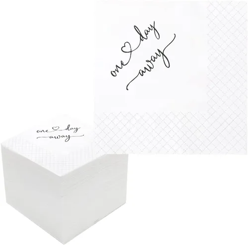 Vista 2 de Servilletas de cóctel de cena de ensayo de un día, suministros de fiesta de un día en papel servilletas desechables a granel para decoración de mesa
