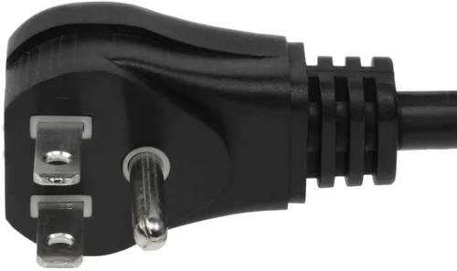 Vista 6 de Cable de alimentación estándar NEMA 5-15P a C13 de 2 pies 18AWG en ángulo recto en ambos lados