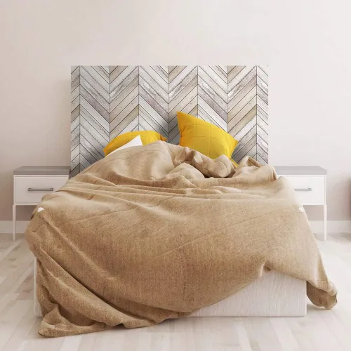 Vista 2 de AMAZING WALL 3D Flecha Madera Grano Cabecero Pegatina Dormitorio Autoadhesivo Twin