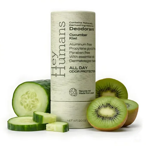 Vista 25 de Hey Humans Desodorante, desodorante sin aluminio para mujeres y hombres, contiene ingredientes derivados naturalmente, control de olores durante