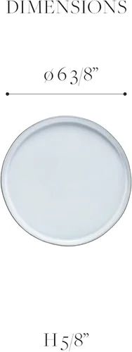 Vista 2 de Costa Nova Plato de pan de cerámica de 6 pulgadas, colección Lagoa Eco Gres, negro, apto para microondas y lavavajillas, acristalamiento seguro