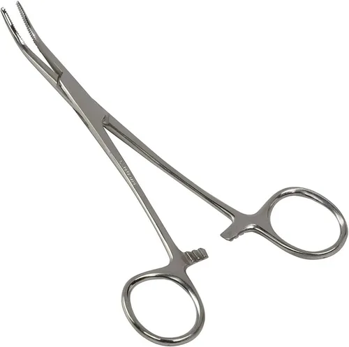 Vista 14 de Pinzas de bloqueo multiusos de hemostático Pean rectas y curvas con dientes serrados, de acero inoxidable - Hemostáticos para enfermeras, fórceps