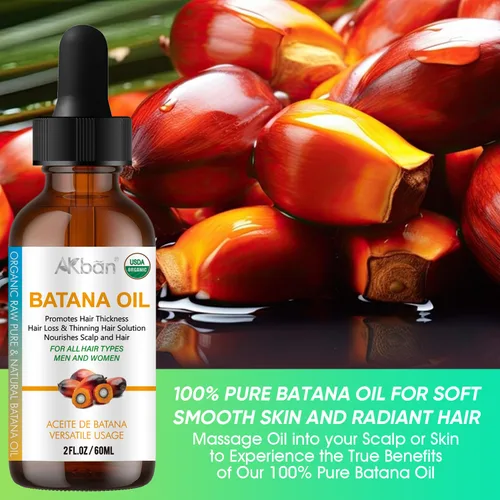 Vista 3 de AKBAN Aceite de batana para el crecimiento del cabello, Dr. Sebi 100% puro y natural aceite de batana orgánico de Honduras - para cabello más grueso