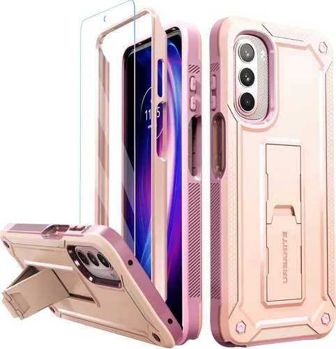 Vista 9 de URBANITE Funda protectora resistente a prueba de golpes para Motorola Moto G Stylus 4G (2022), de grado militar, con protector de pantalla y soporte