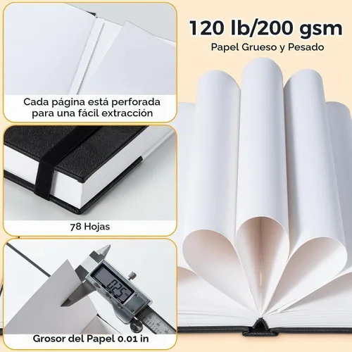 Vista 9 de Ohuhu Cuaderno de dibujo de 6.3 x 6.3 pulgadas para dibujar y dibujar