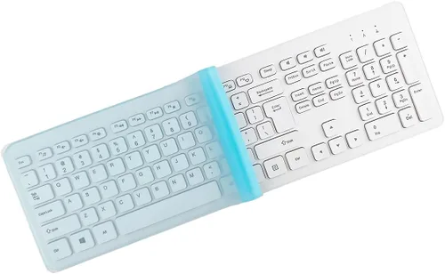 Vista 10 de Funda universal para teclado de 10.5 x 4.32 pulgadas, diseño para portátil de 10 a 11.6 pulgadas (sin teclado numérico), protector de teclado