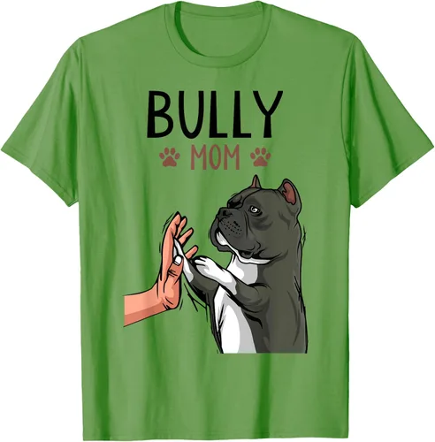 Vista 21 de American Bully Mom Cute Dog Mama Camiseta divertida para mujer, Blanco, S
