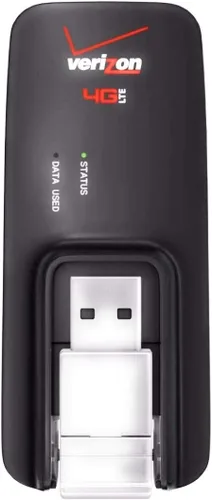 Vista 3 de Verizon MiFi USB620L U620L 4G LTE Global USB Modem Negro, Verizon