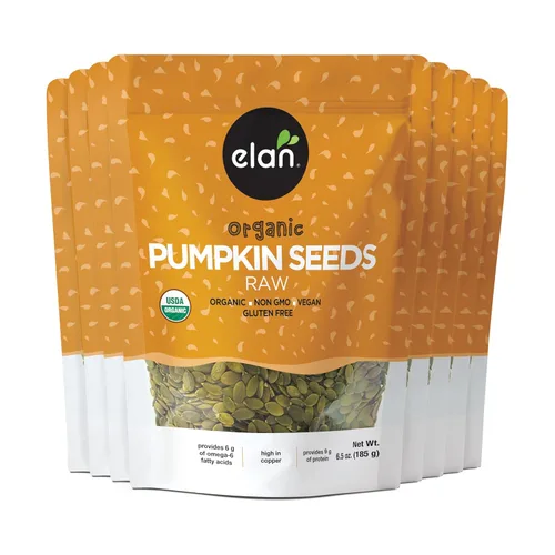 Vista 9 de ELAN Semillas de calabaza orgánicas crudas, 185 GR (Paquete de 2)