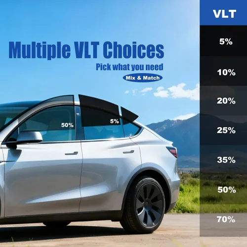 Vista 5 de AUTOTEK Película de tinte precortada para ventanas delanteras de dos puertas, película de tinte para ventanas de automóviles, protección de bloqueo