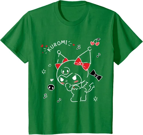 Vista 43 de Kuromi Camiseta Mischievous Tee Shirt Negro
