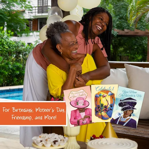 Vista 6 de Surtido de tarjetas de felicitación cristianas afroamericanas – Juego de 18 tarjetas inspiradoras con sobres – Cumpleaños, aliento, recuperarse