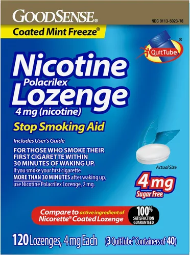 Vista 10 de GoodSense - Mini pastillas Polacrilex de nicotina de 4 mg, hielo de cereza